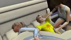 play Скрытый минет: анимированная тройка с огромными инопланетными членами