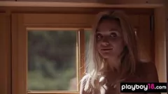 Play Petite All Natural Russian Blonde Zhenya Belaya's Steamy Solo Session